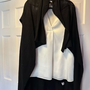 Shawl neck open cardigan duster